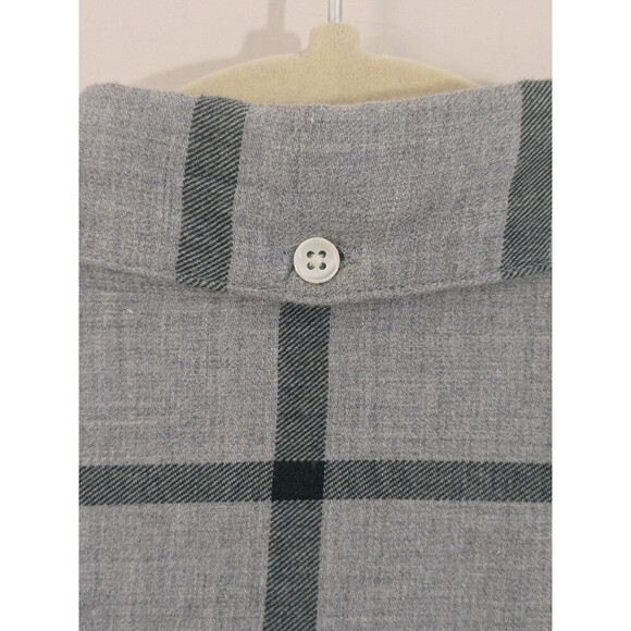Steven Alan Shirt Mens Sz M Button Up Gray Plaid Pocket Flannel Made USA Light - Picture 10 of 11